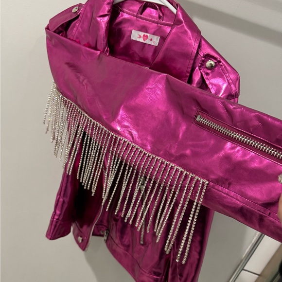 Pink Metallic Fringe Jacket - Picture 9 of 12